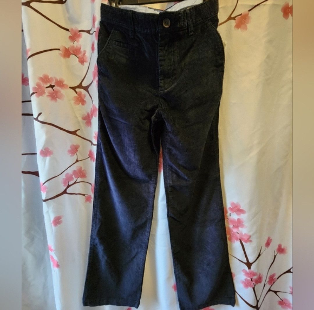 Gap NWT GAP Boy's Carpenter Navy Blue Corduroy Pants 16 Regular Size US 26 / EU 42 - 1 Thumbnail