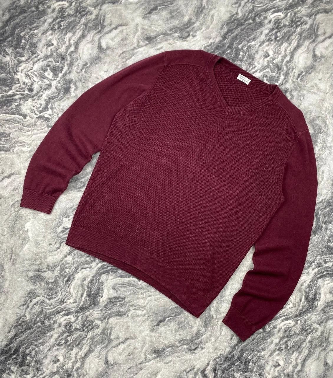 Brunello Cucinelli Brunello Cucinelli Cotton V-neck Sweater Men Size 50 Red Size US M / EU 48-50 / 2 - 1 Thumbnail