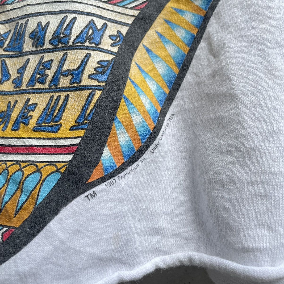 Band Tees × The Rolling Stones × Vintage Vintage 90s The Rolling Stones Cropped T-Shirt Size US XL / EU 56 / 4 - 5 Thumbnail