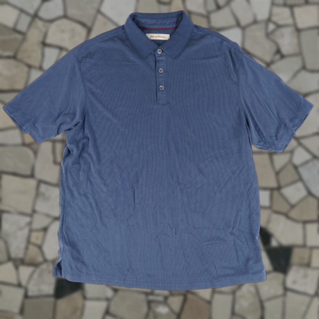 Tommy Bahama Tommy Bahama Polo Shirt Blue Men's XL Modal Solid Polo Shirt Size US XL / EU 56 / 4 - 1 Thumbnail