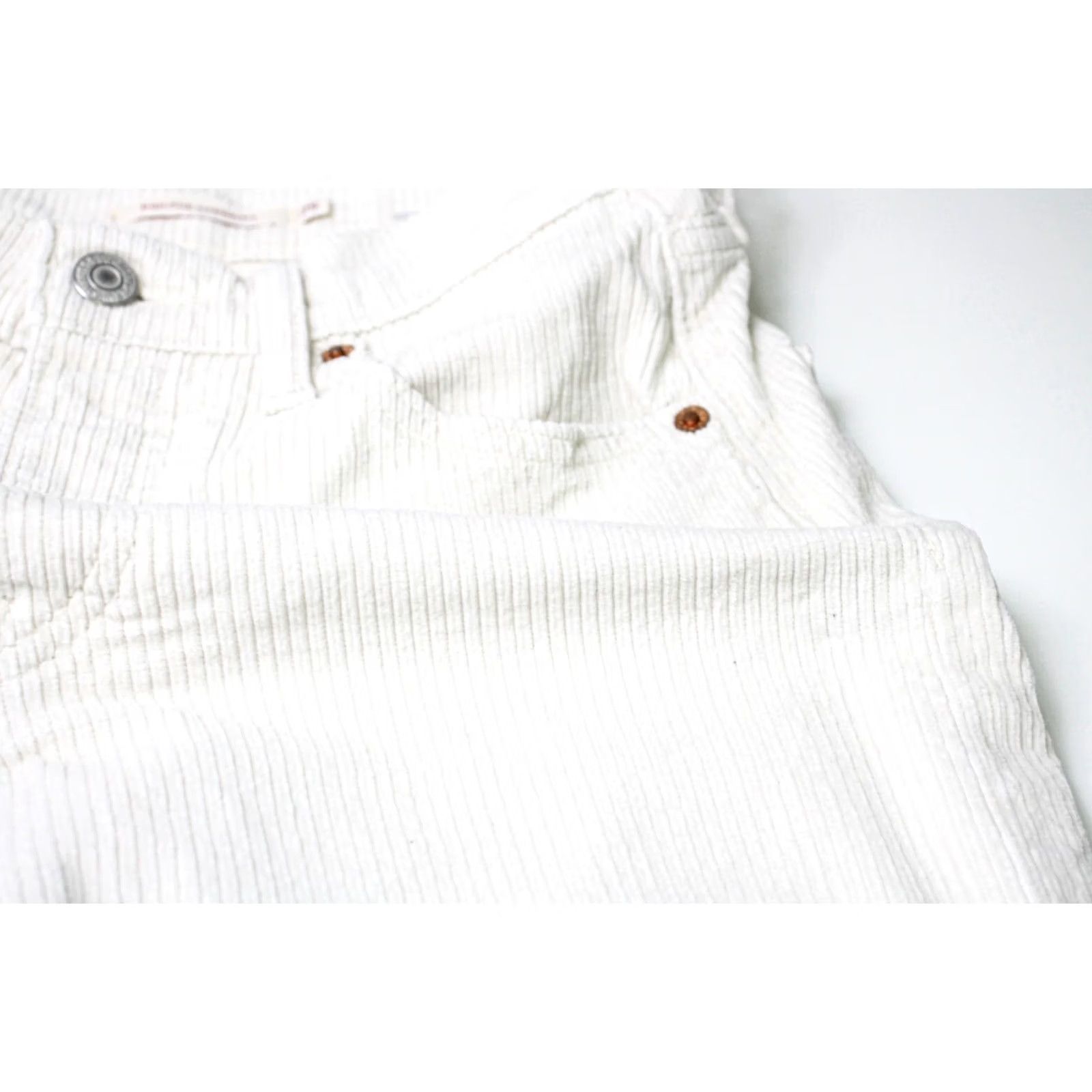 Levi's LEVI'S RIBCAGE STRAIGHT Jeans Women's W25/L25 High Waist Corduroy Ivory Trousers Size 42" / US 20 - 6 Thumbnail