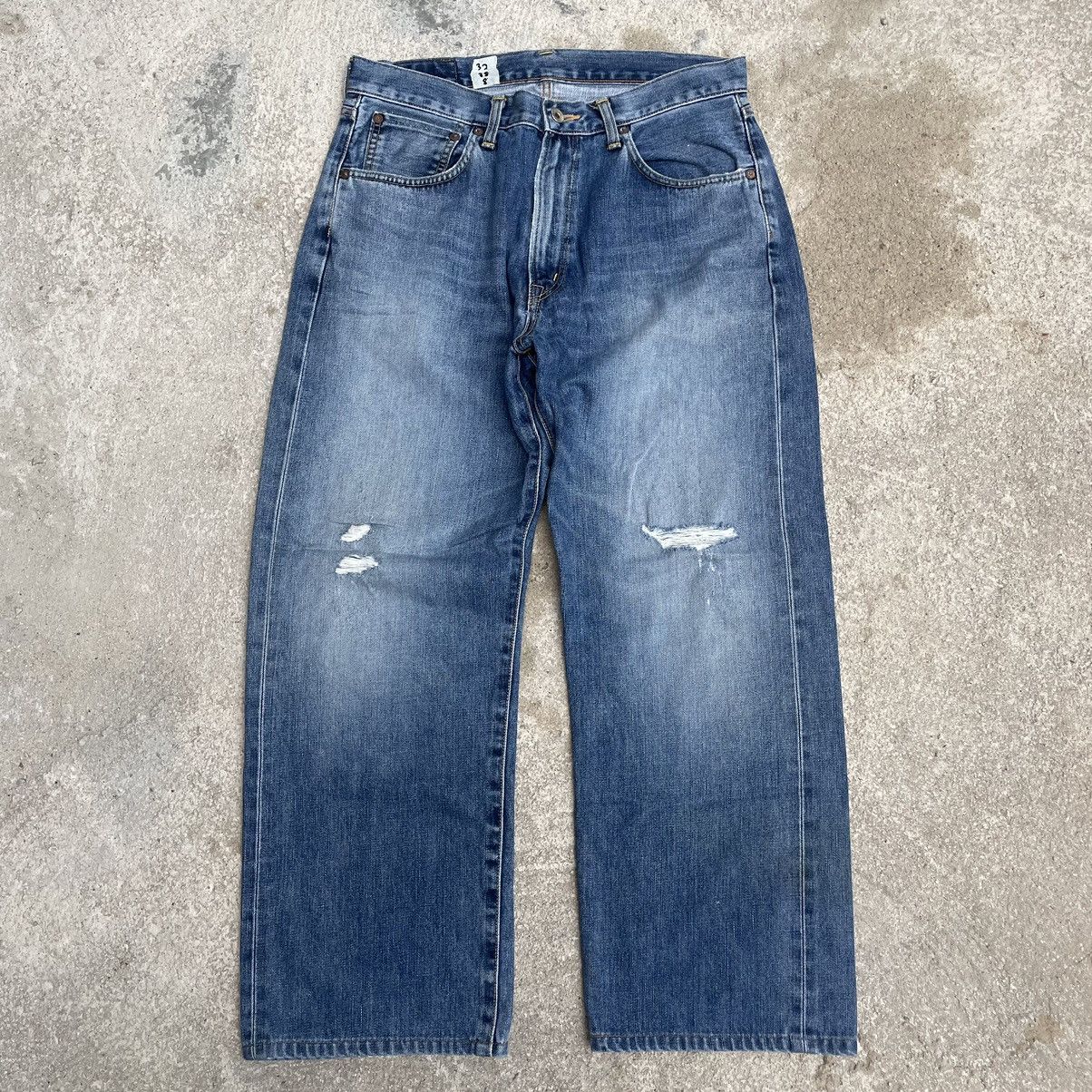 Edwin × Vintage “EDWIN” 505 REDLINE SELVEDGE DISTRESSED DENIM JEAN Size US 33 - 1 Thumbnail
