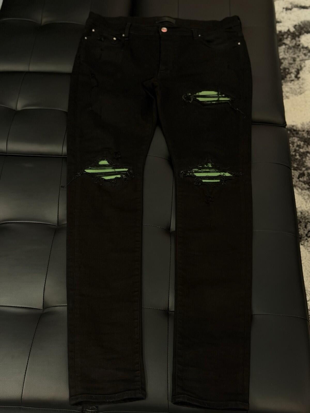 Amiri Size 36 - Amiri Black Green Jeans 100% Authentic Size US 36 / EU 52 - 1 Thumbnail