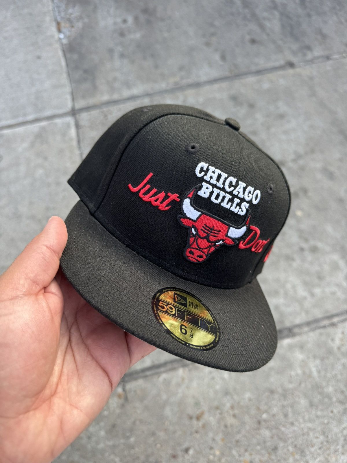 New Era Just Don Chicago Bulls Fitted Hat New Era 6 7/8 Rare Size ONE SIZE - 1 Thumbnail