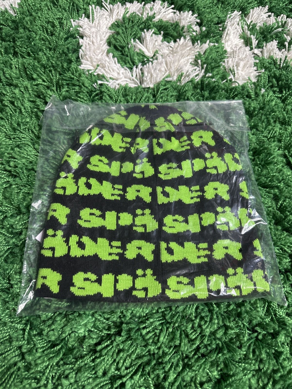 Sp5der Sp5der Black Green Fuzzy Logo Skully Size ONE SIZE - 1 Thumbnail