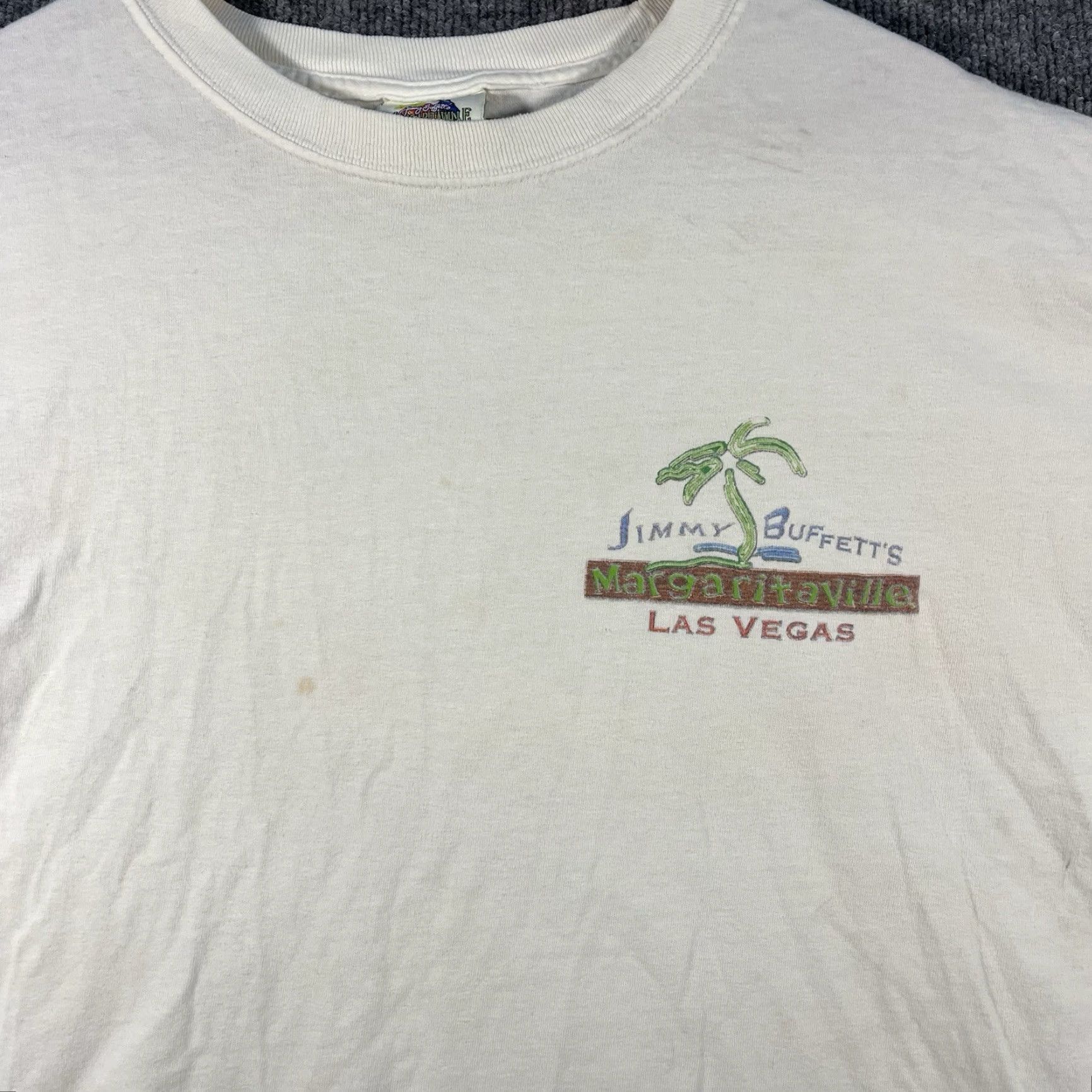 Hanes Vintage Margaritaville Jimmy Buffett T-Shirt Mens XL Parrot Las Vegas Y2K 2002 Size US XL / EU 56 / 4 - 6 Thumbnail