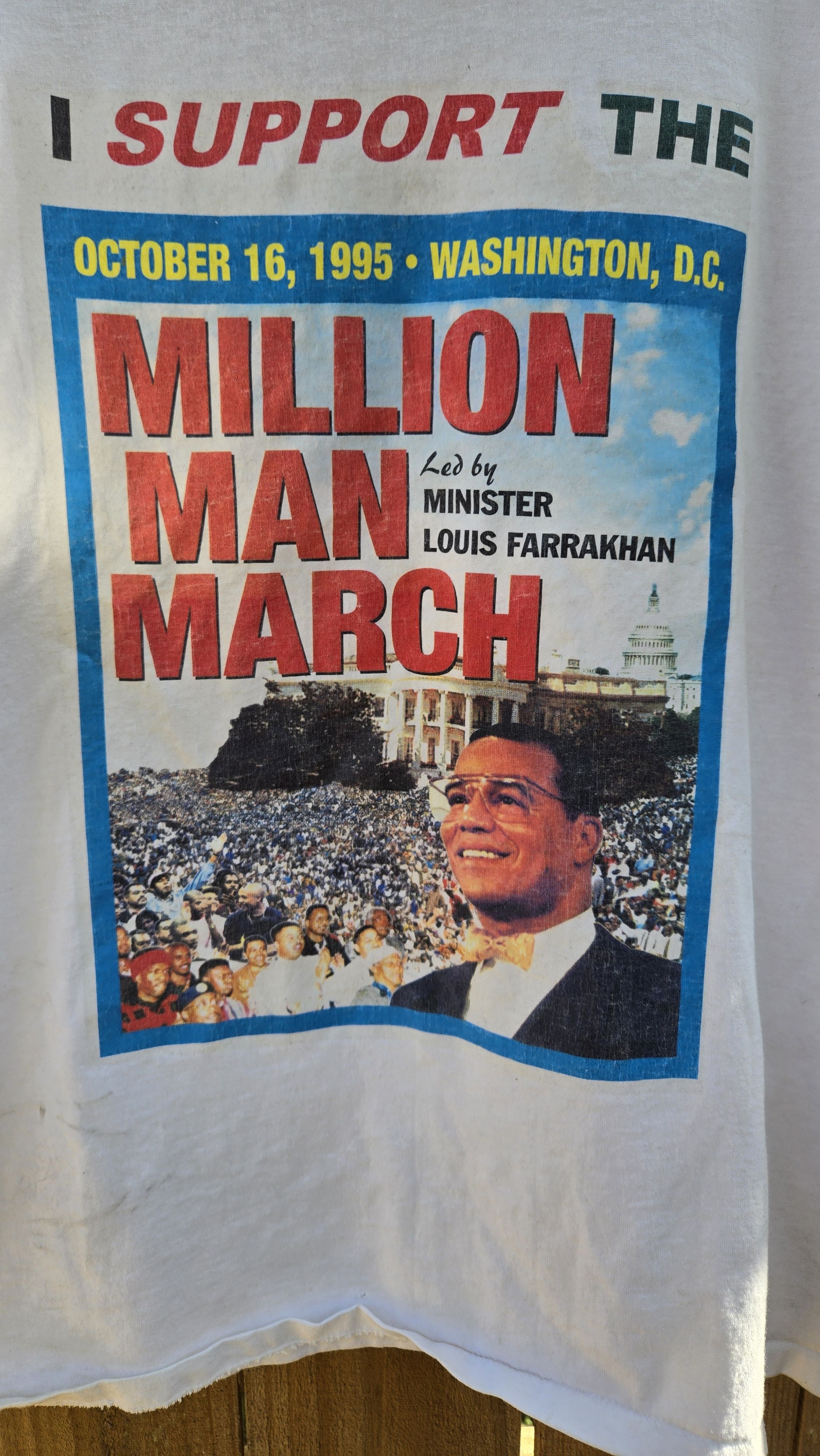 Vintage Vintage 1995 Million Man March T-shirt Size US XL / EU 56 / 4 - 2 Thumbnail