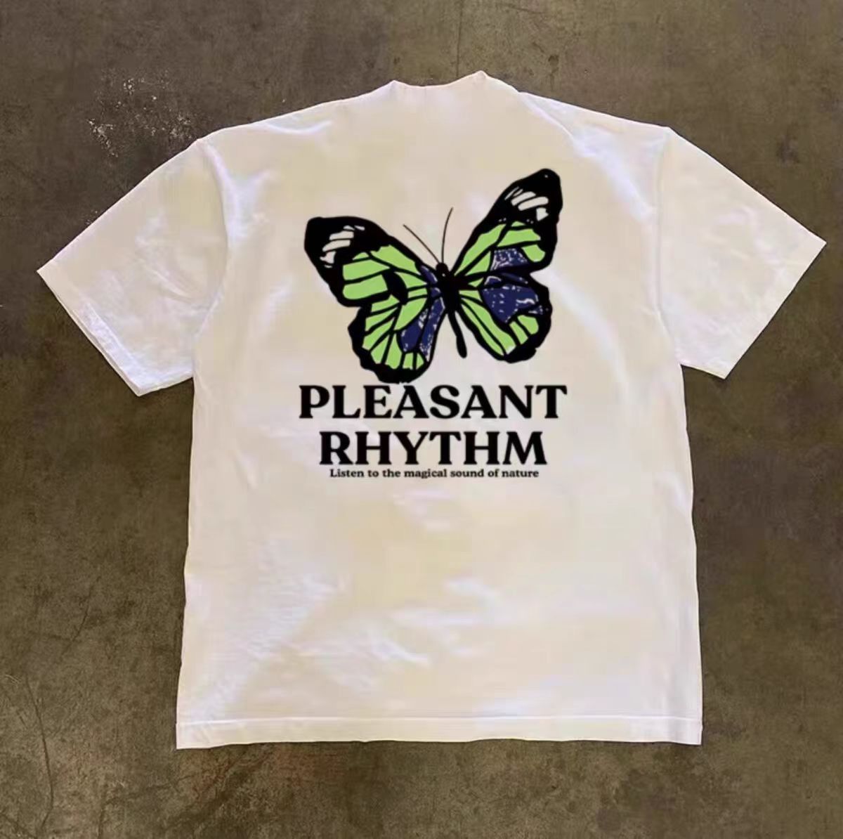 Vintage Butterfly print casual retro cotton tee Size US M / EU 48-50 / 2 - 1 Thumbnail
