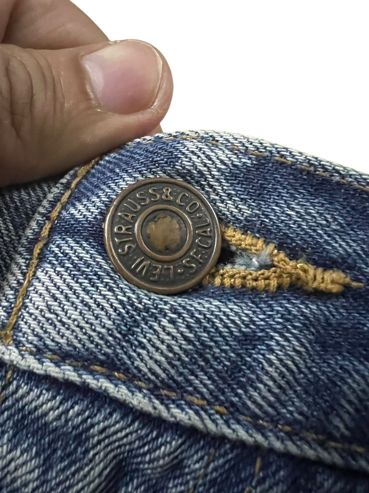 Levi's Vintage Levi’s 606 Big E Orange Tab Distress Jean Talon# Size US 34 / EU 50 - 10 Thumbnail