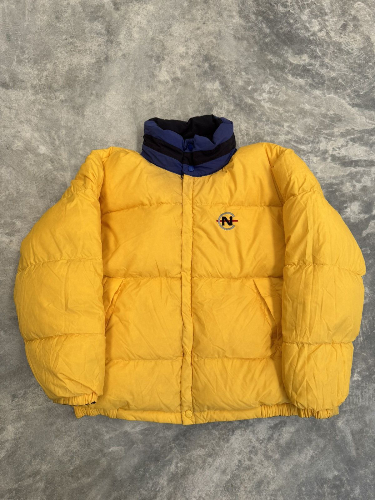 Nautica × Vintage Vintage Nautica Reversible Puffer Jacket Black and Yellow Size US S / EU 44-46 / 1 - 2 Thumbnail