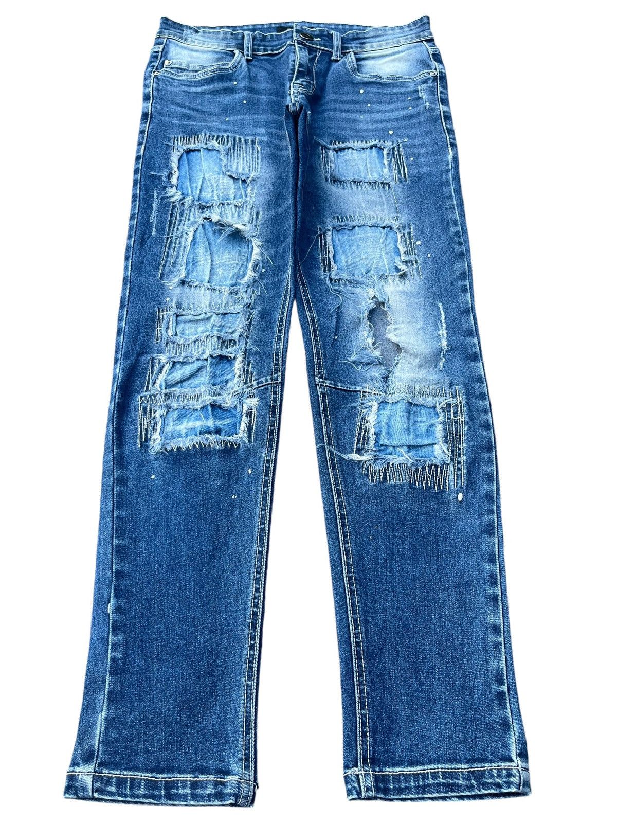 Japanese Brand Vintage Japanese Brand Barracuda Distressed Skinny Jeans Size US 29 - 1 Thumbnail