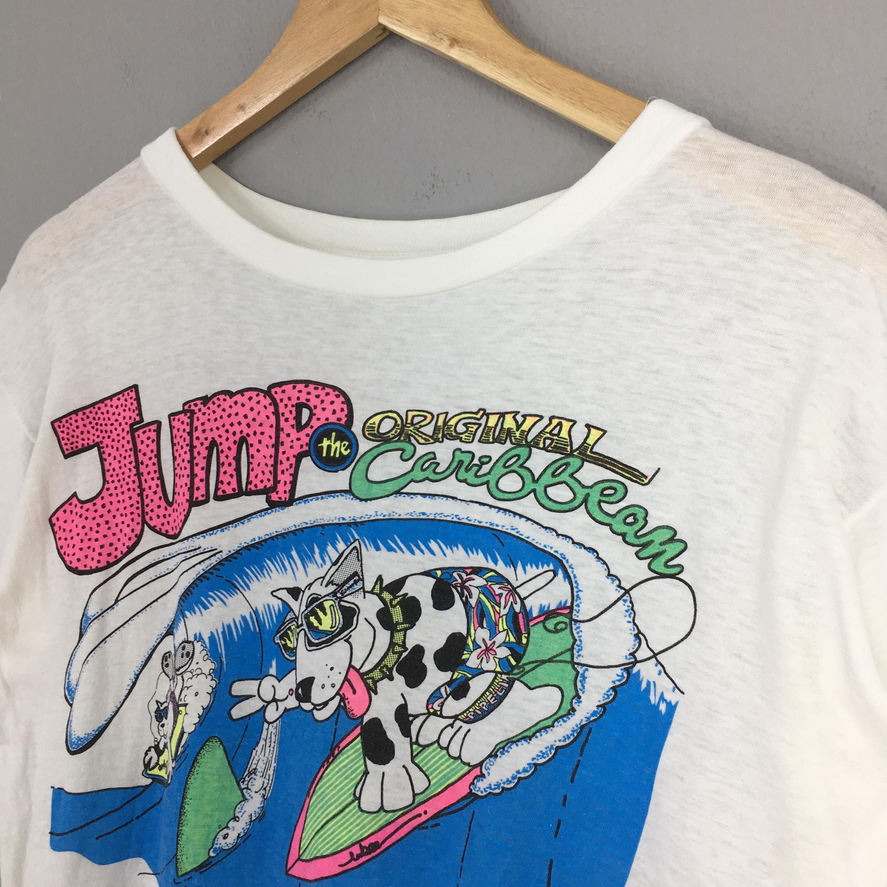 Vintage Vintage Jump The Caribbean White Tshirt Small Size US S / EU 44-46 / 1 - 3 Thumbnail