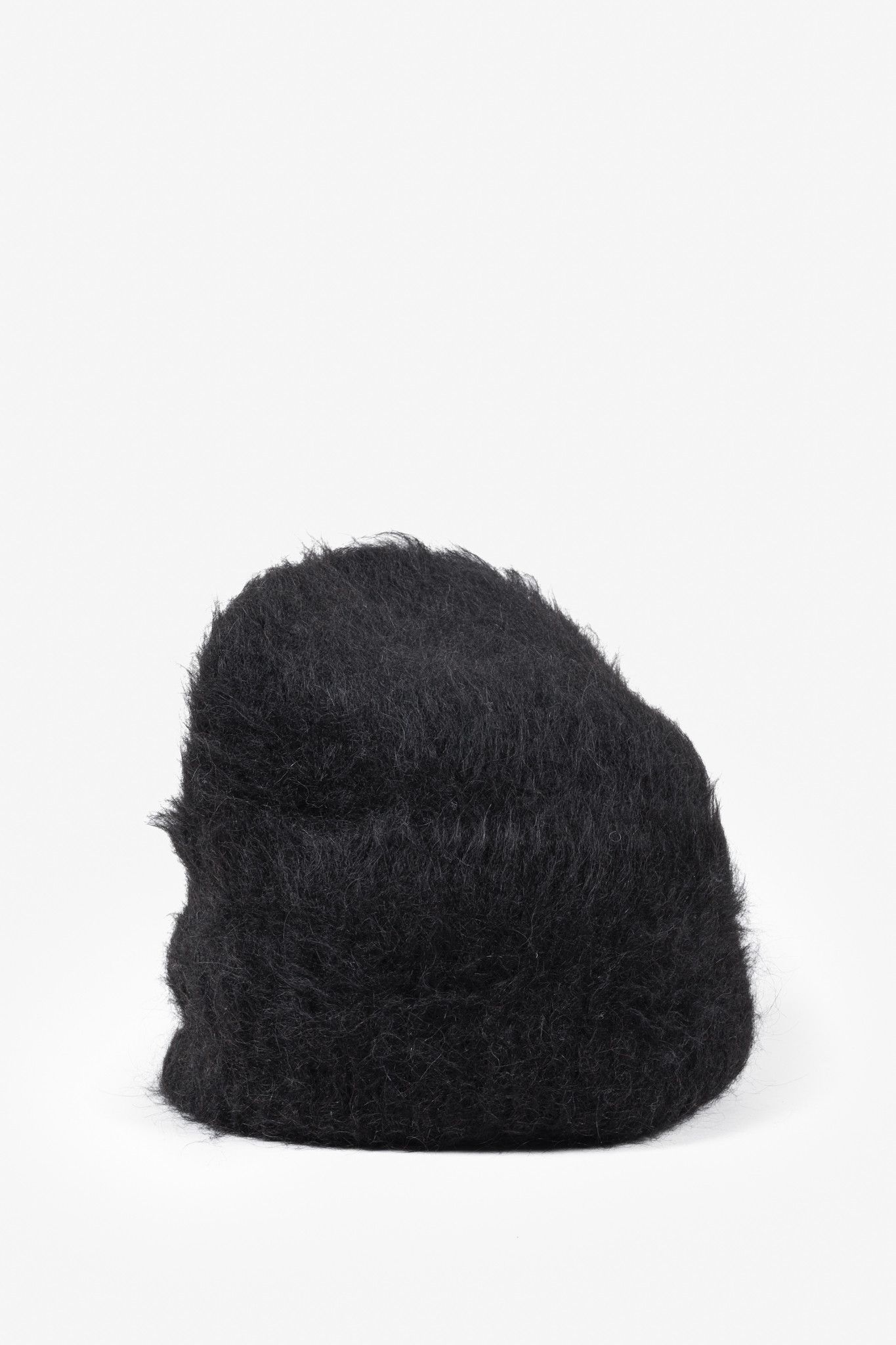 image of Toteme Totême Black Alpaca Knit Beanie, Women's