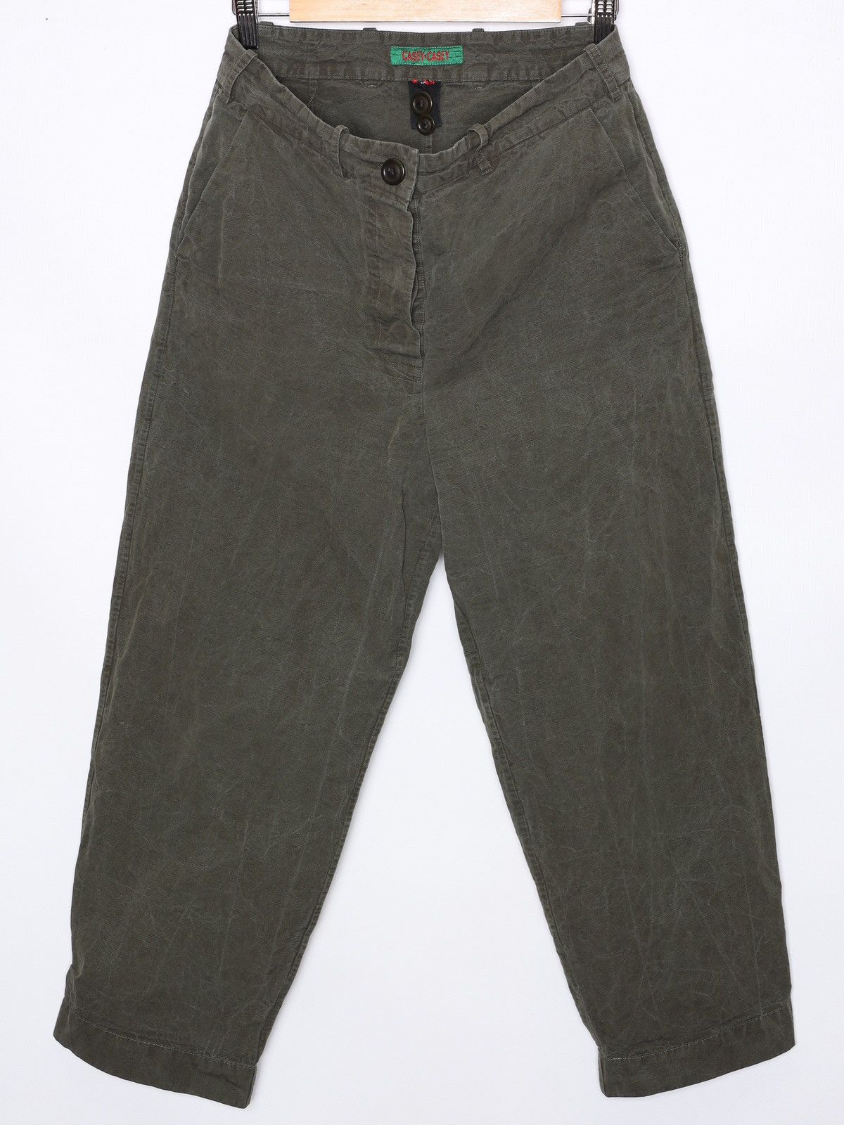 Casey Casey Casey Casey Bee Pants Washed Olive Khaki Trousers Pantalon Size 27" / US 4 / IT 40 - 3 Thumbnail