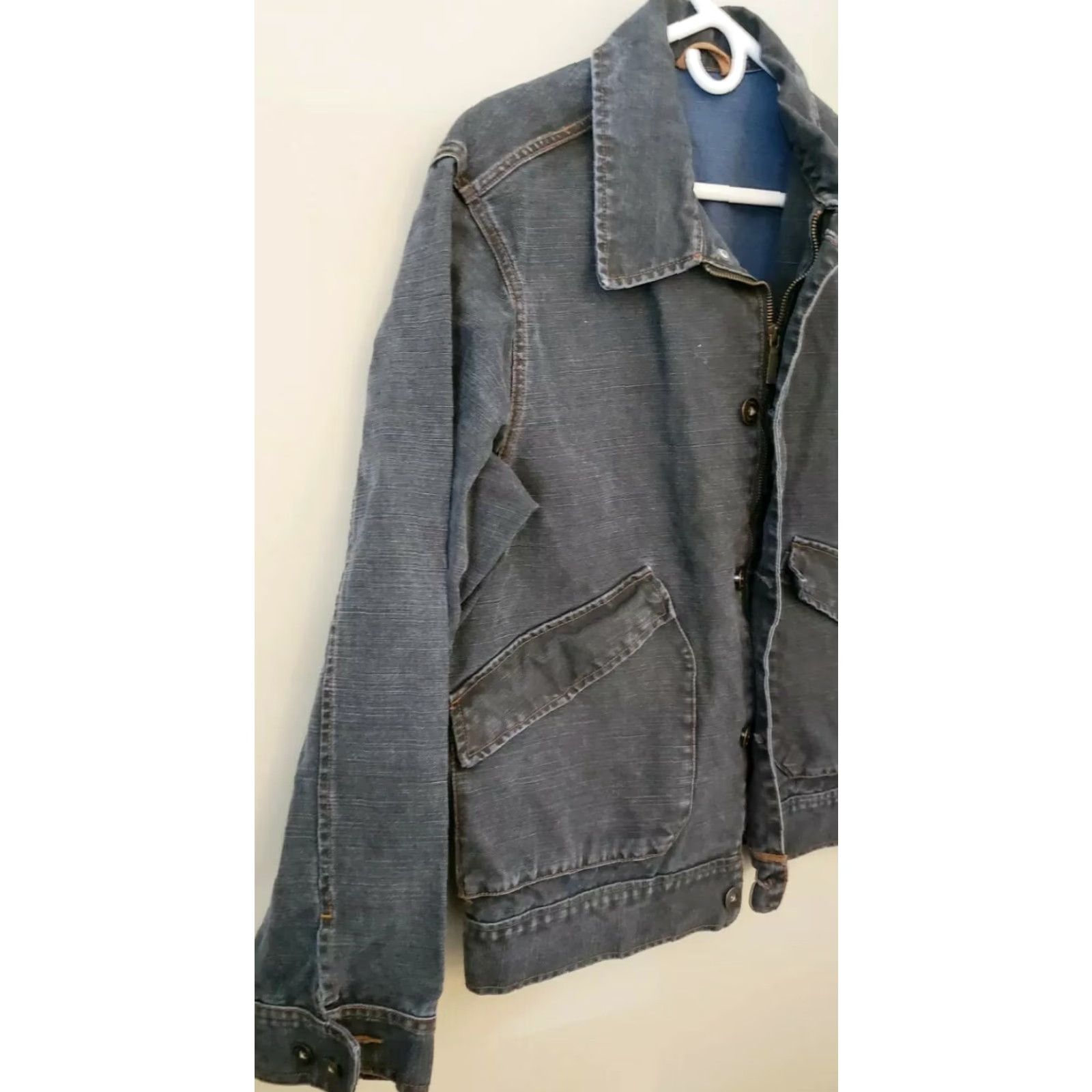 Timberland VINTAGE Timberland Weathergear Denim Blue Jean Jacket Medium Men Jacket M Indigo Navy Blue Size US 31 - 5 Thumbnail