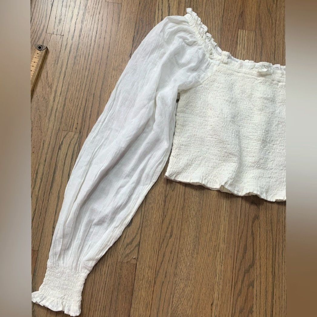Vintage Aerie Shirt Blouse Long Sleeve White M Women Medium NWT Size M / US 6-8 / IT 42-44 - 2 Thumbnail