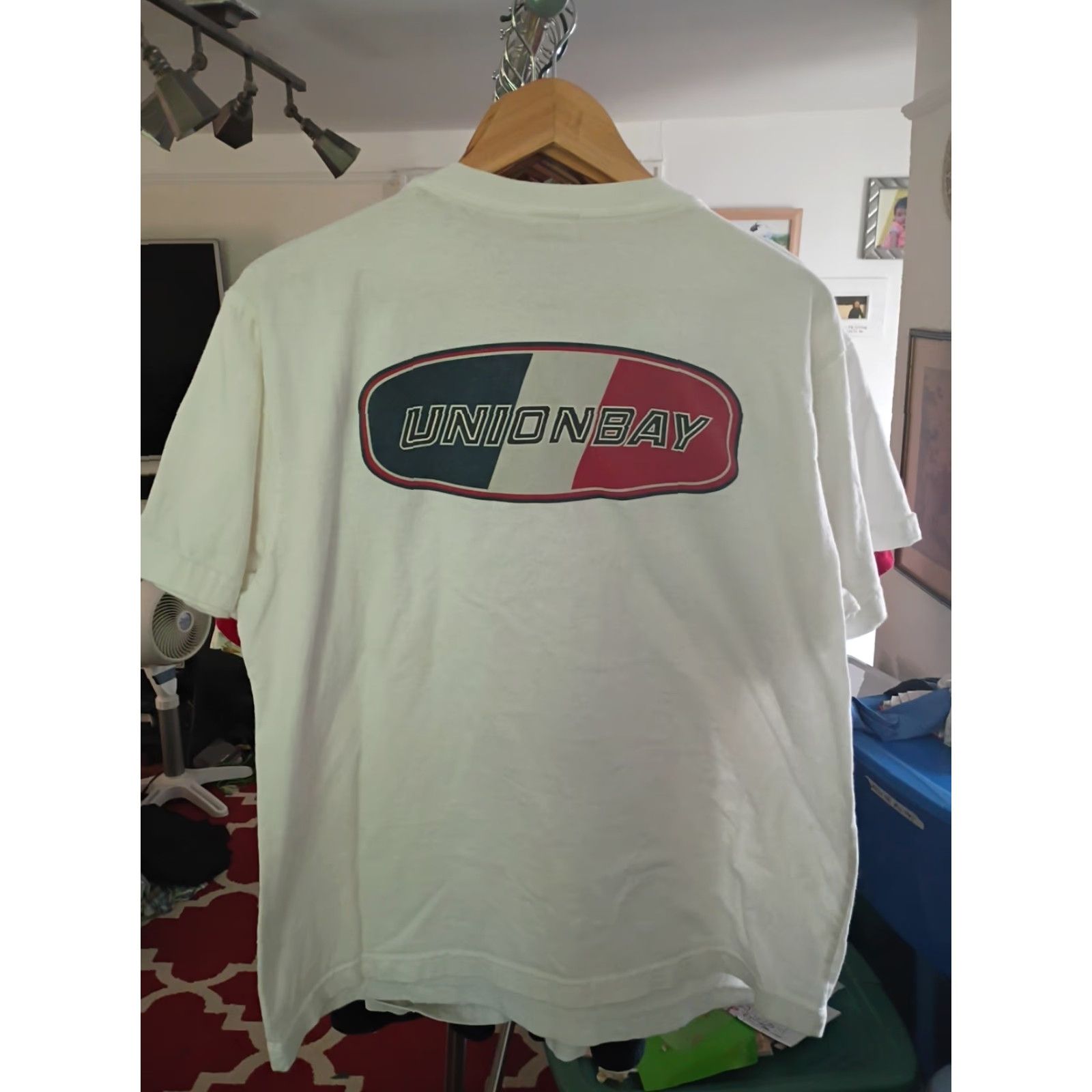 Vintage VINTAGE Union Bay Shirt Men L Gray 90s Short Sleeve Crew Neck Cotton Graphic Print Logo Made In USA Size US L / EU 52-54 / 3 - 4 Thumbnail