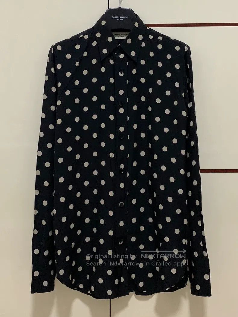 Saint Laurent Paris Saint Laurent Paris size 37 Silk Polka Dot Shirt Size US S / EU 44-46 / 1 - 1 Thumbnail