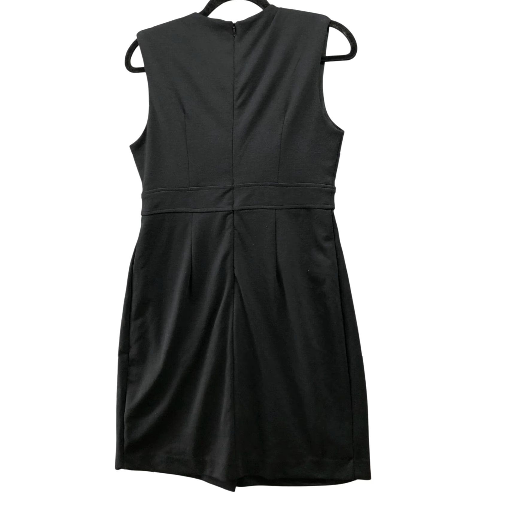 Banana Republic Banana Republic Dress Sleeveless Sheath Black Ponte Knit V-Neck Surplice Size 8 Womens Size M / US 6-8 / IT 42-44 - 2 Thumbnail