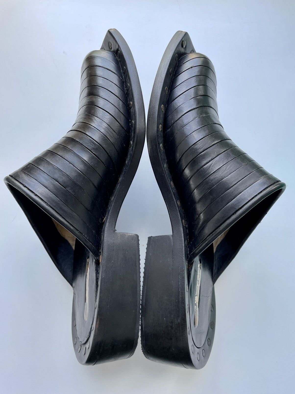 Other Summer Joseph Debach Black Polished Clogs Size 5/35,5 Size US 5 / IT 35 - 2 Thumbnail
