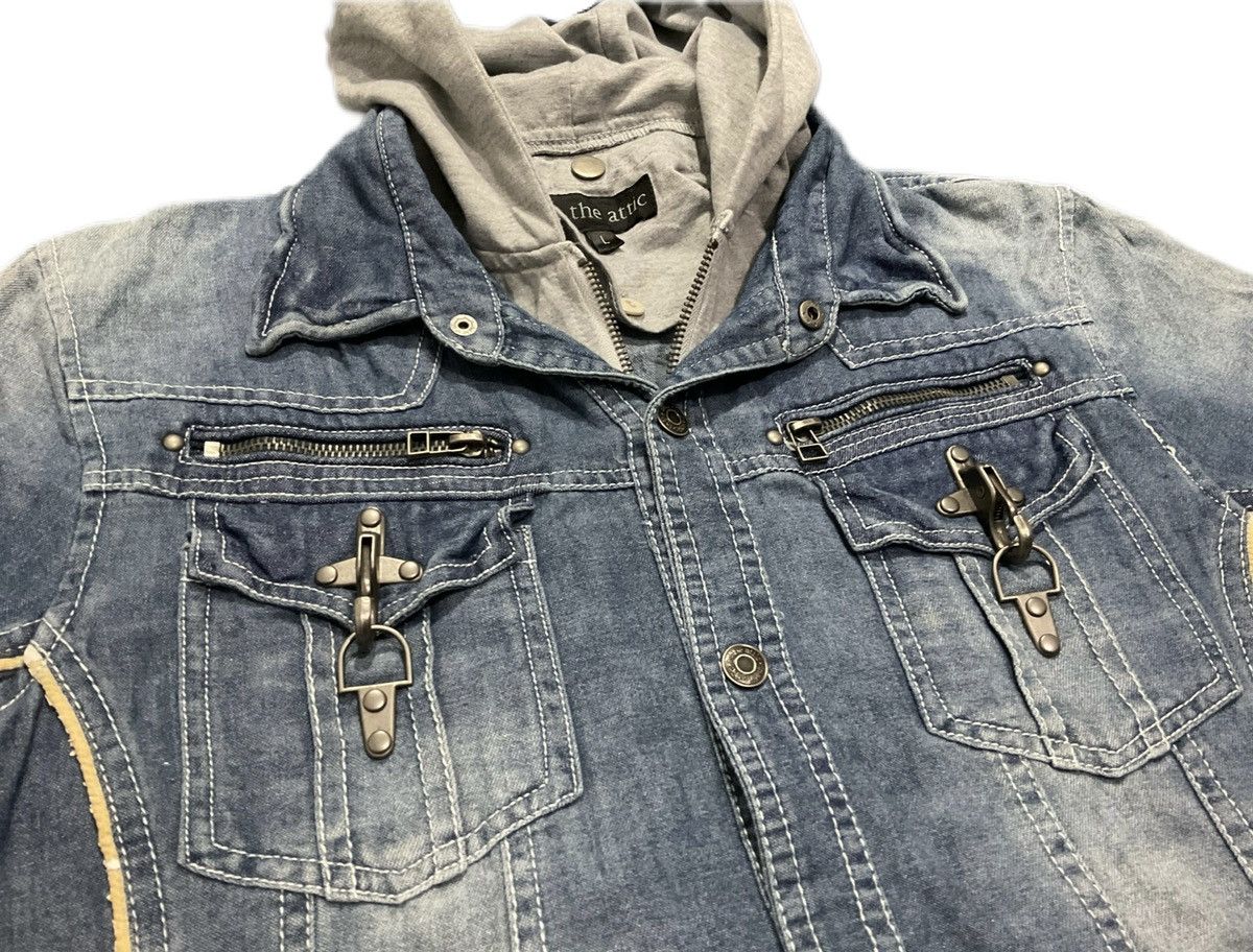 Hysteric Glamour × If Six Was Nine × Japanese Brand 🔥 Sick Y2K In The Attic Doible Layer Denim Hooded Shirt Lgb Size US L / EU 52-54 / 3 - 5 Thumbnail