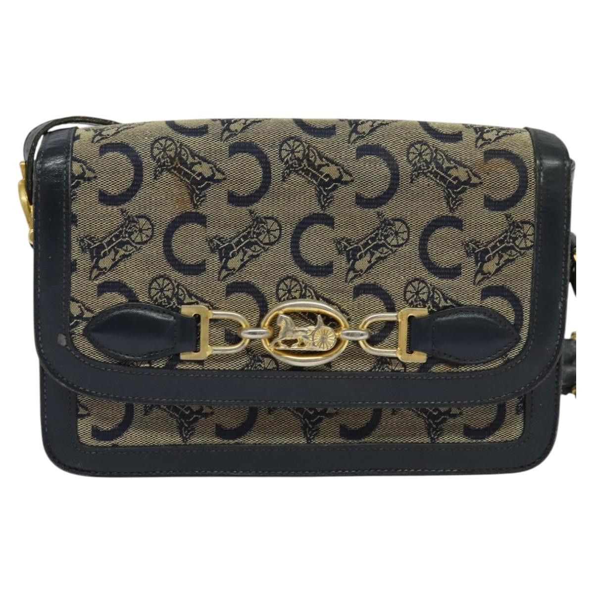 Celine CELINE C Sulky Shoulder Bag Canvas Navy Size ONE SIZE - 2 Thumbnail