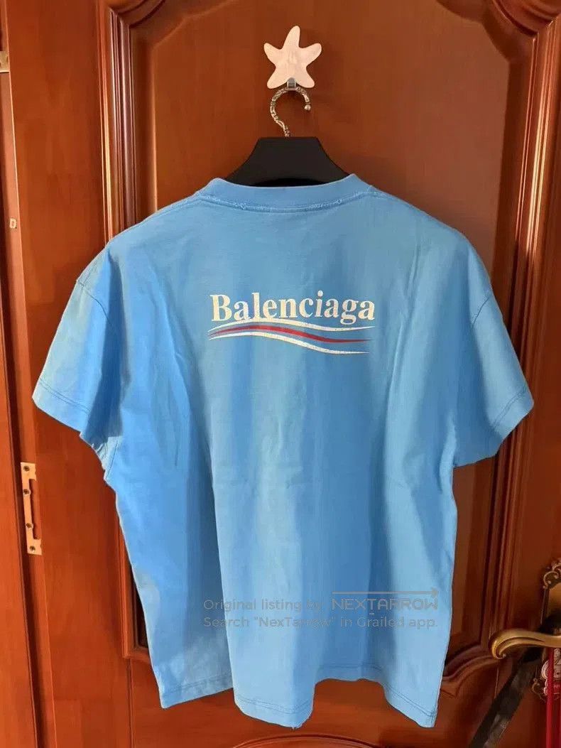 Balenciaga Balenciaga Blue Coke Print Short Sleeve XS. Size US XS / EU 42 / 0 - 2 Thumbnail