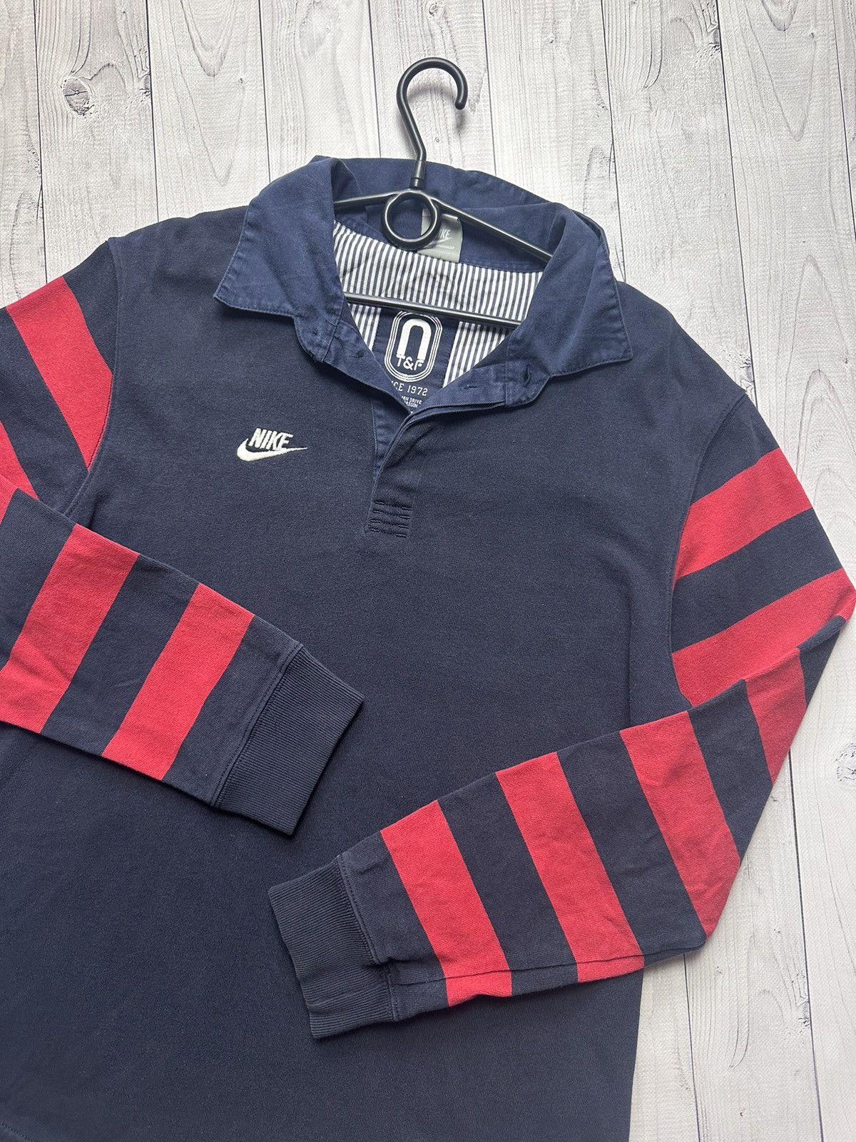 Nike × Vintage Vintage Nike Rugby jersey size L striped Oregon Size US L / EU 52-54 / 3 - 5 Thumbnail