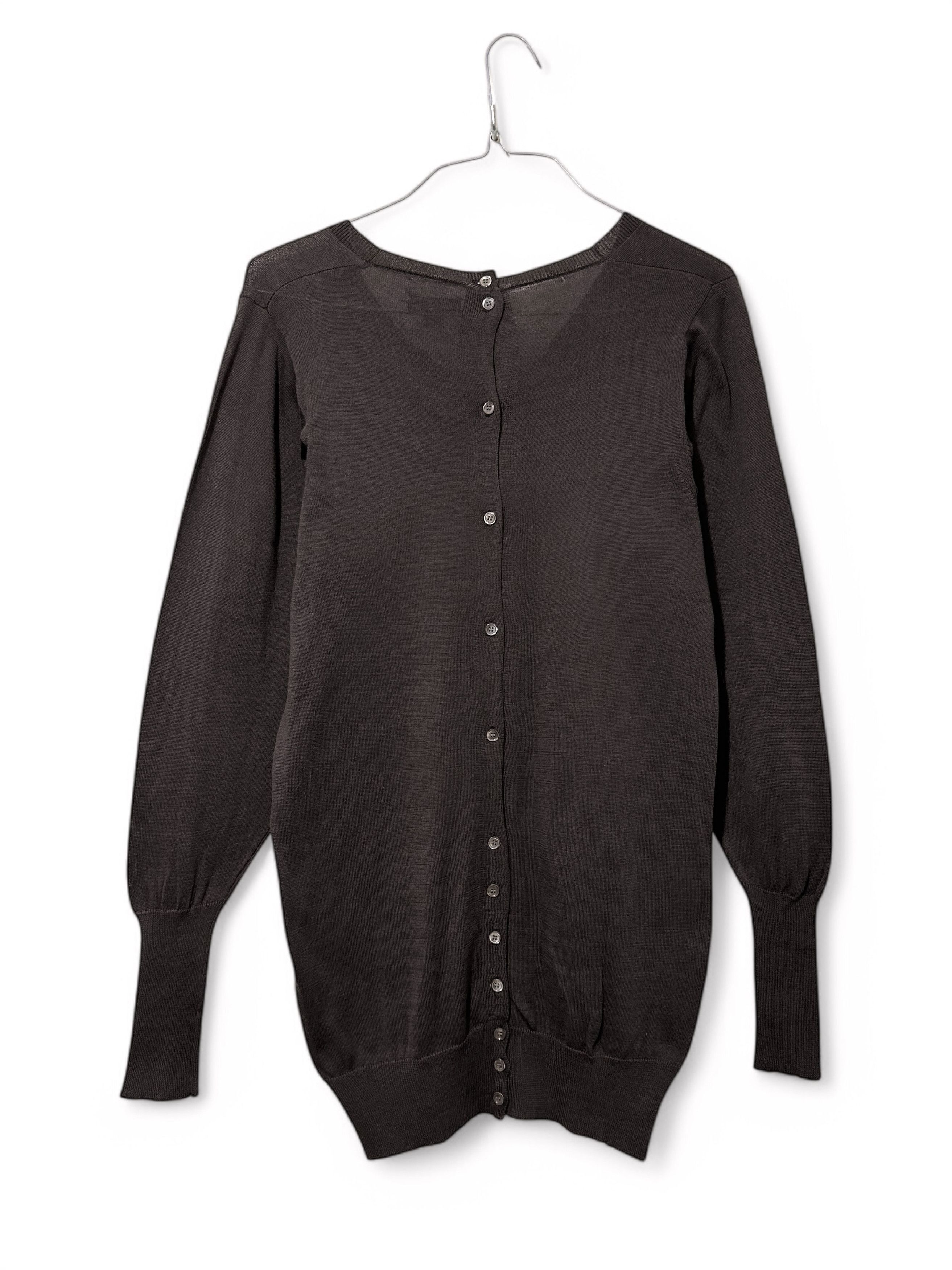 Acne Studios Acne Jeans Back Button Closure Knit Sweater (S) Size S / US 4 / IT 40 - 2 Thumbnail