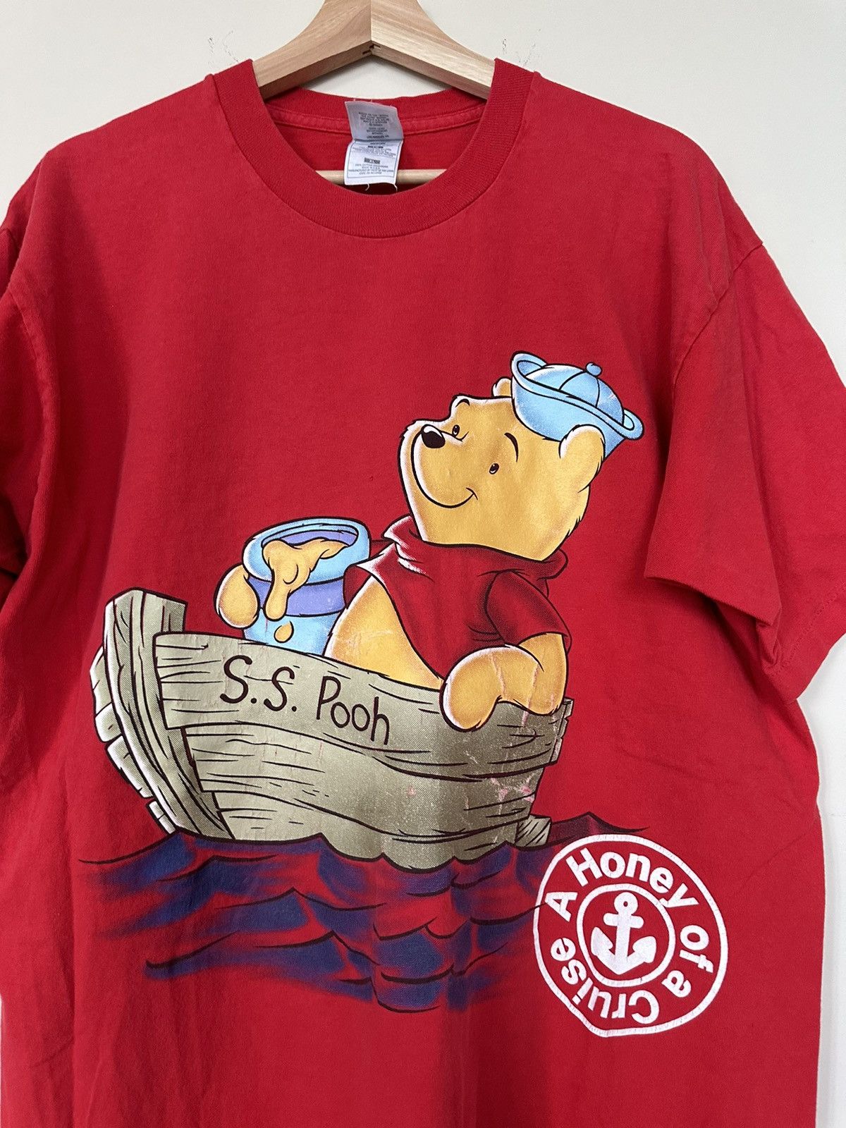 Disney × Vintage Vintage 90s Winnie The Pooh SS Pooh Sailor T-Shirt Size US XL / EU 56 / 4 - 4 Thumbnail