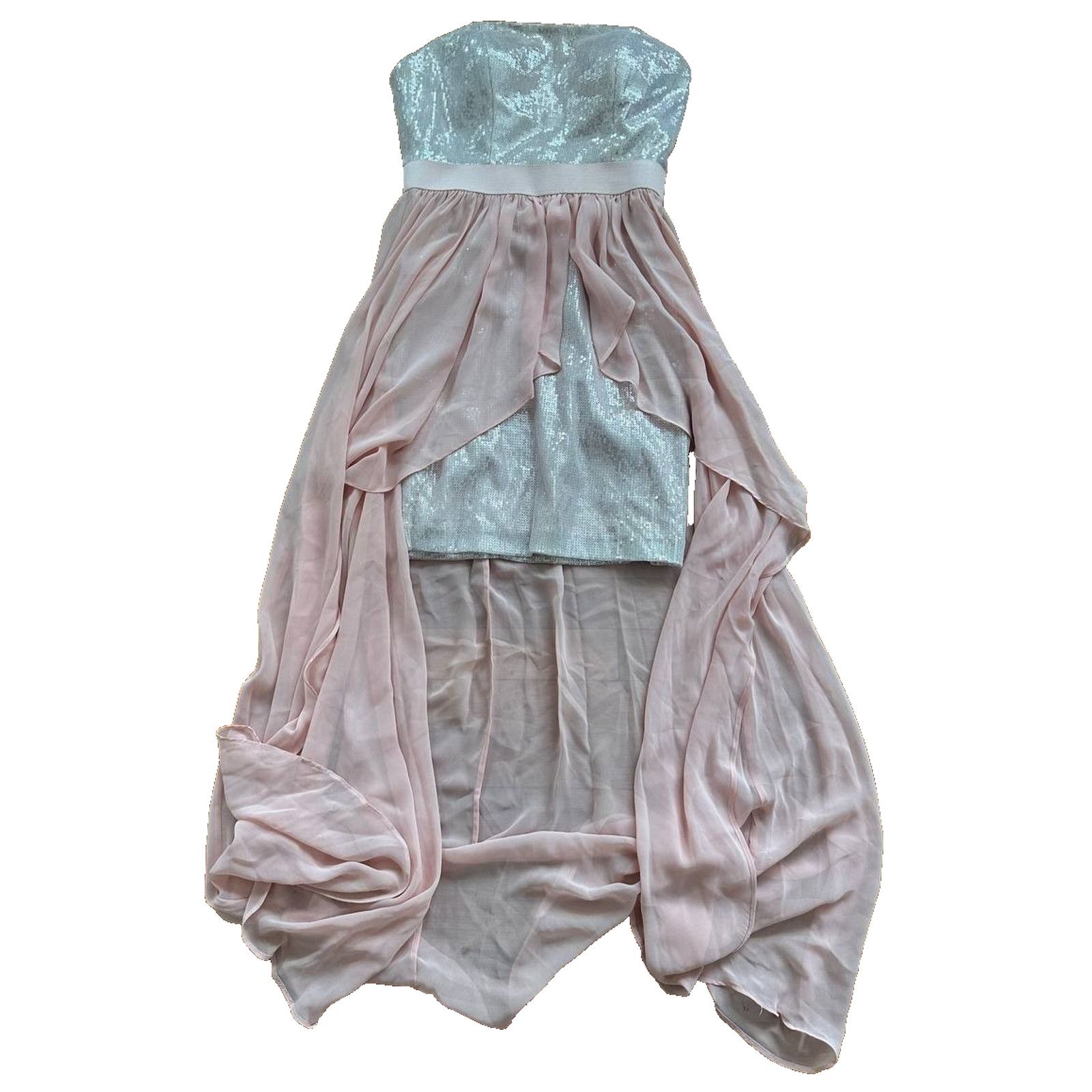 Addaptation Japan Aidan Mattox Pink Sequins Pleated Mini Dress Size 2 A000974 Size XS / US 0-2 / IT 36-38 - 2 Thumbnail