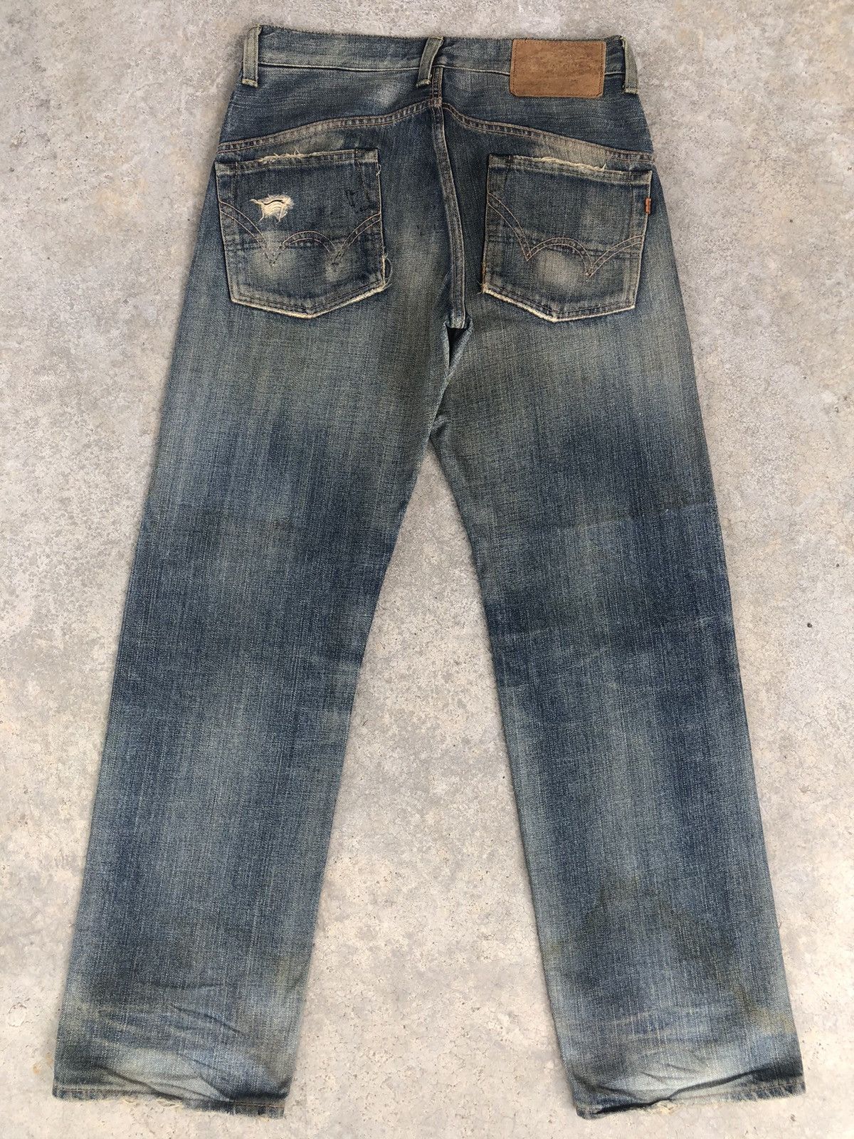Kapital Vintage Edwin 505 Orange Tab Distressed Denim Size US 32 / EU 48 - 2 Thumbnail