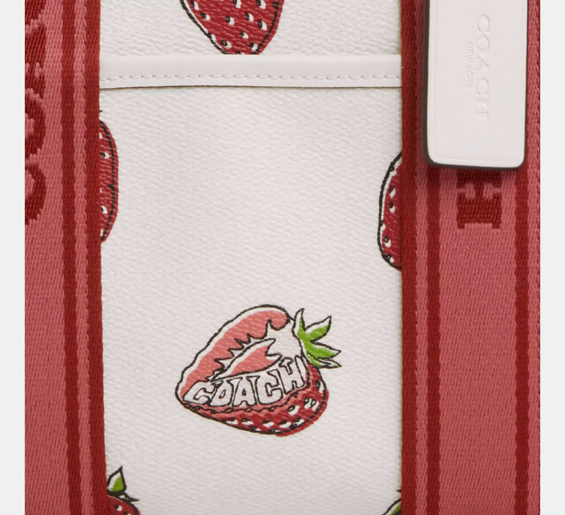 Coach Smith Tote Bag 24 With Strawberry Print CAR80 Size ONE SIZE - 13 Thumbnail