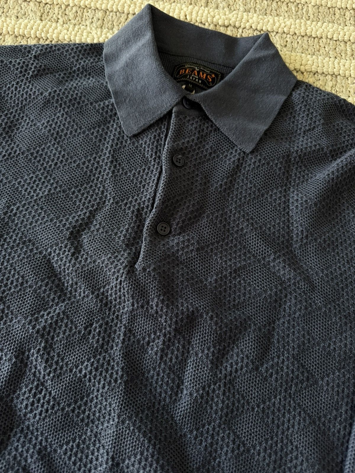 Beams Plus Beams Japan | Knit Crochet Polo Size US M / EU 48-50 / 2 - 2 Thumbnail