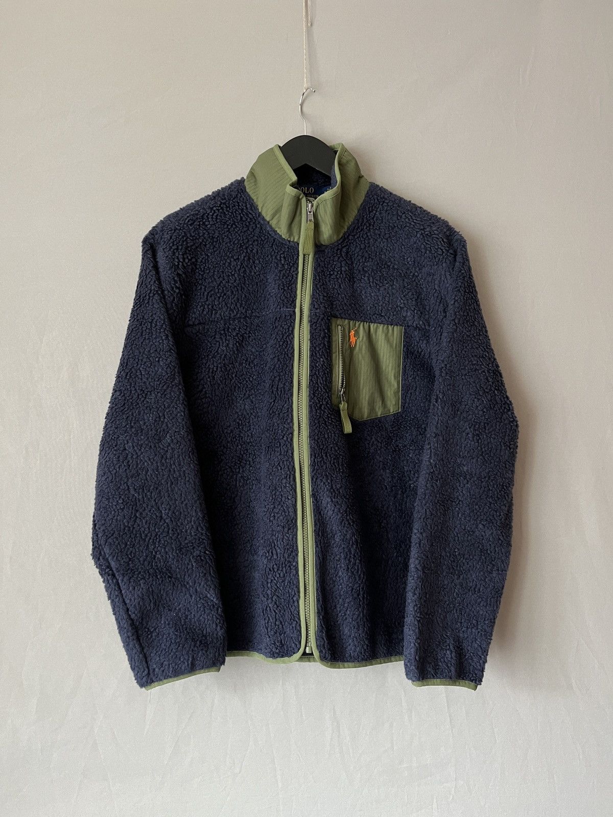 Polo Ralph Lauren PRL Sherpa Fleece Hybrid Pocket Logo Jacket Size US M / EU 48-50 / 2 - 2 Thumbnail