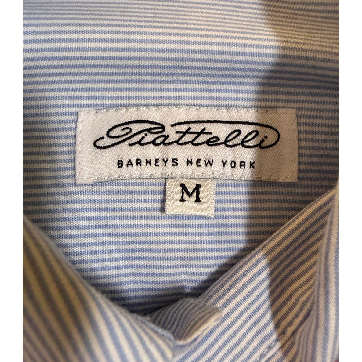 Piattelli Piattelli Barneys New York Blue Striped Cotton Shirt Size US M / EU 48-50 / 2 - 3 Thumbnail