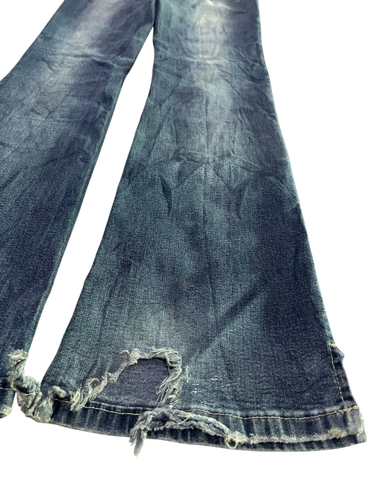 If Six Was Nine 🇯🇵 FLARE Y2K JAPANESE BRAND GAZOZ EMBROIDERED JEANS Size 27" / US 4 / IT 40 - 8 Thumbnail