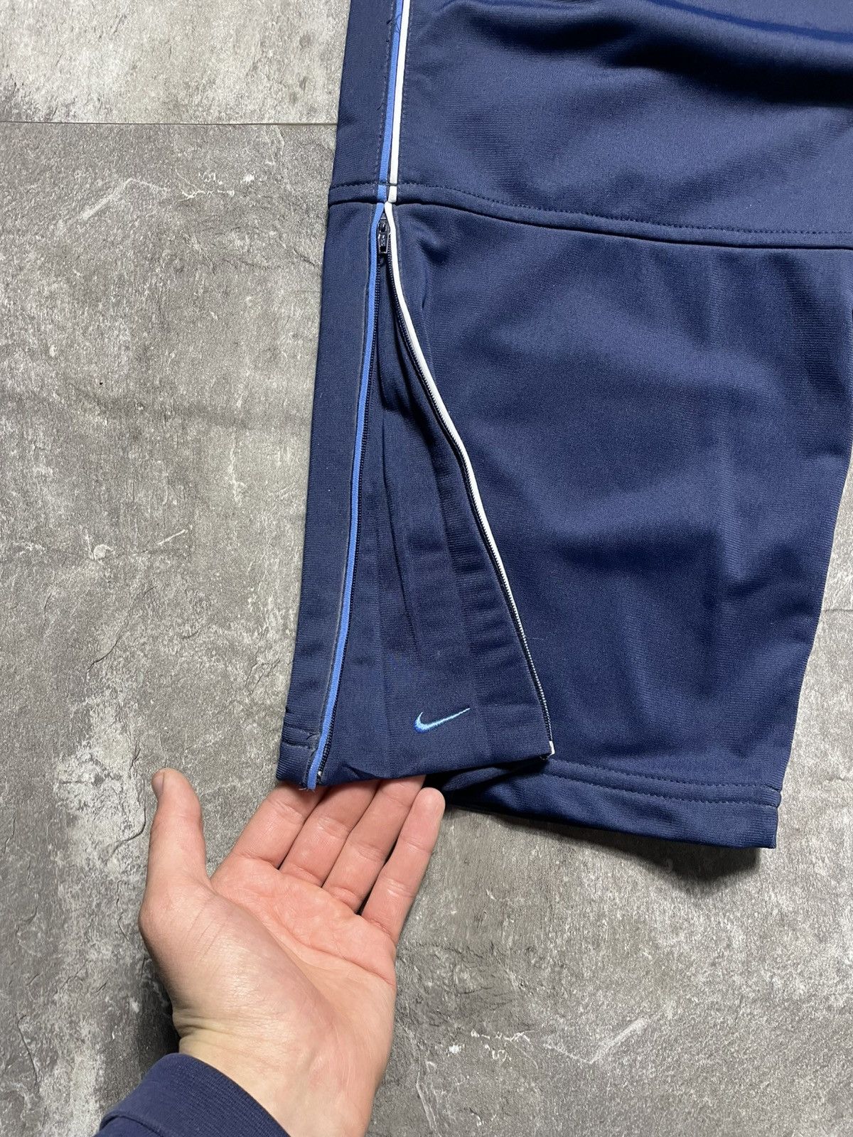 Nike NEW Nike Vintage Track Pants Blue Baggy Y2K Double Swoosh Size US 36 / EU 52 - 5 Thumbnail