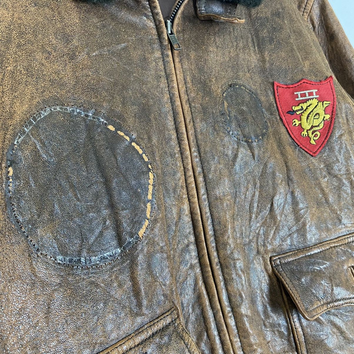 Genuine Leather ✨Type G-1 bomber zipper leather jacket by Houston inc Size US M / EU 48-50 / 2 - 7 Thumbnail