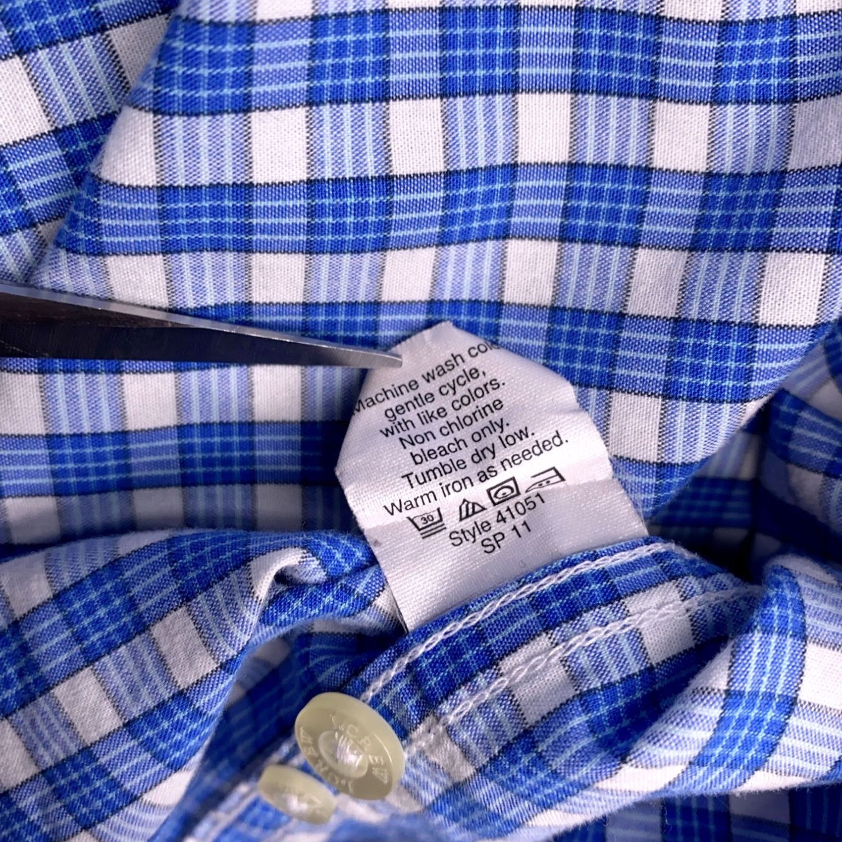Vintage J Crew Shirt Adult XS Blue Plaid Button-Up Long Sleeve Mens Regular Size US XS / EU 42 / 0 - 6 Thumbnail