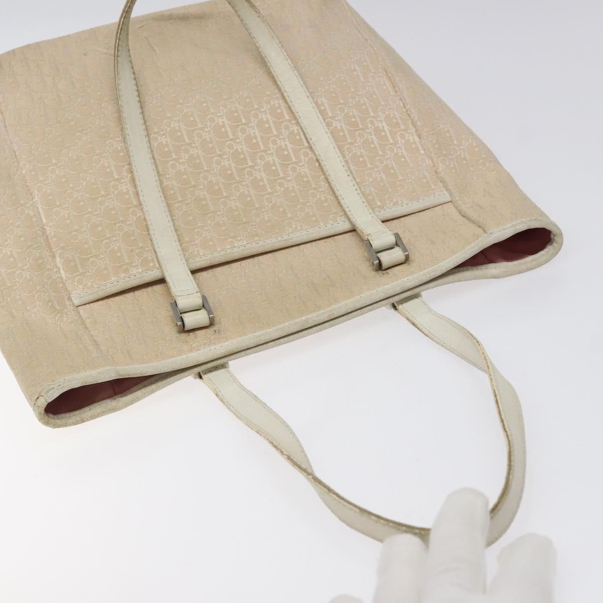 Dior DIOR Trotter Canvas Tote Bag Pink Silver Size ONE SIZE - 6 Thumbnail