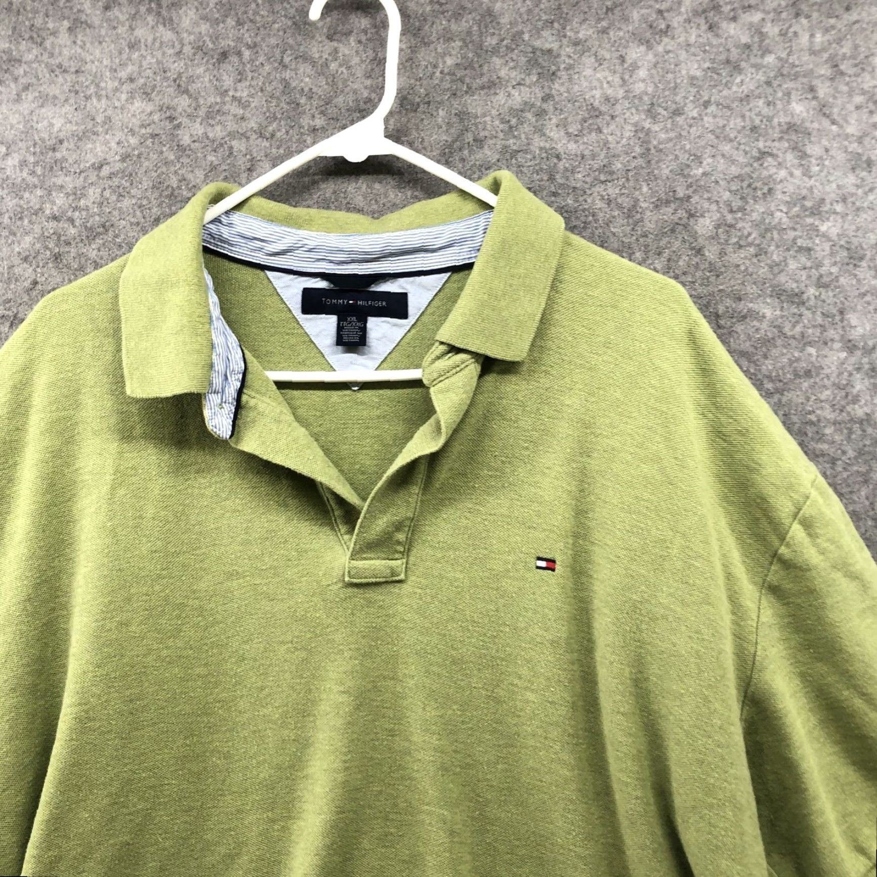 Tommy Hilfiger Tommy Hilfiger Polo Shirt Mens XXL Green Short Sleeve Cotton Logo Embroidered Classic Preppy Size US XXL / EU 58 / 5 - 3 Thumbnail