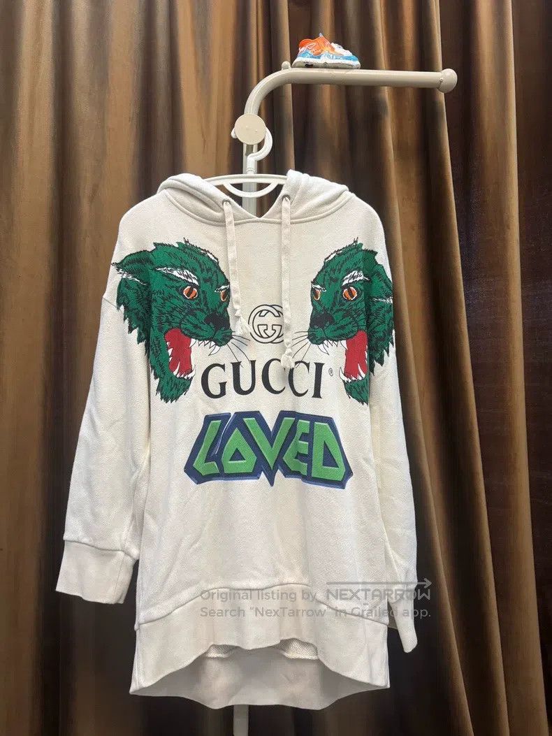 Gucci Wolf head printed letter hoodie