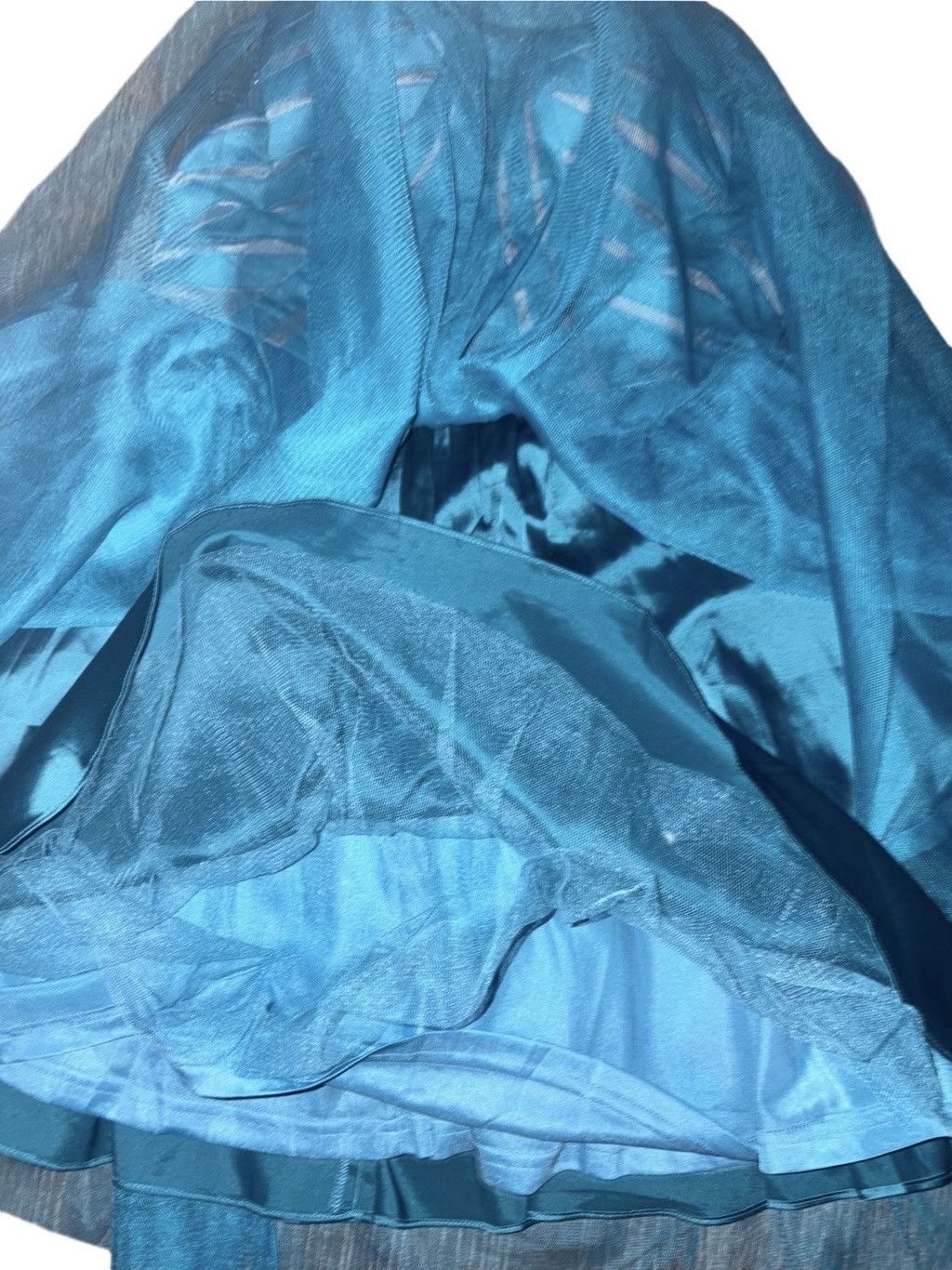 Vintage Vintage Cerulean Blue Corset & Tulle Dress Size M / US 6-8 / IT 42-44 - 5 Thumbnail