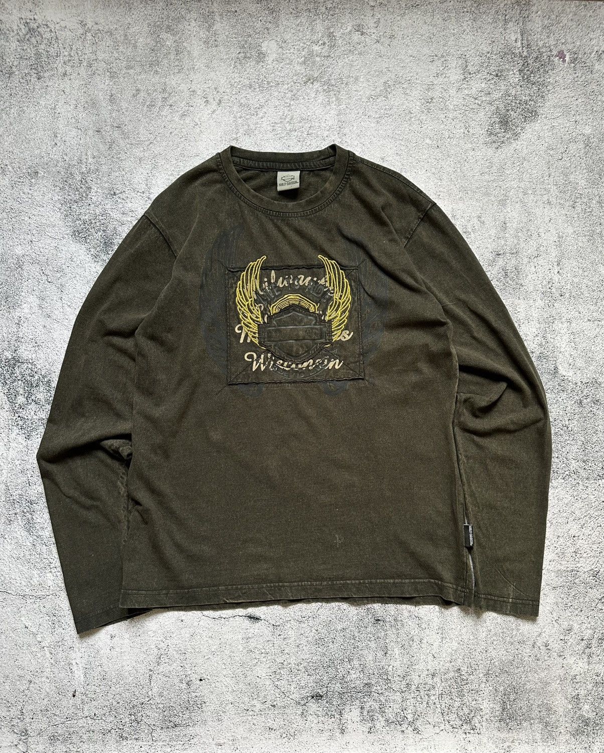 Harley Davidson Vintage Harley Davidson Long Sleeve Centre Logo Size US L / EU 52-54 / 3 - 1 Thumbnail