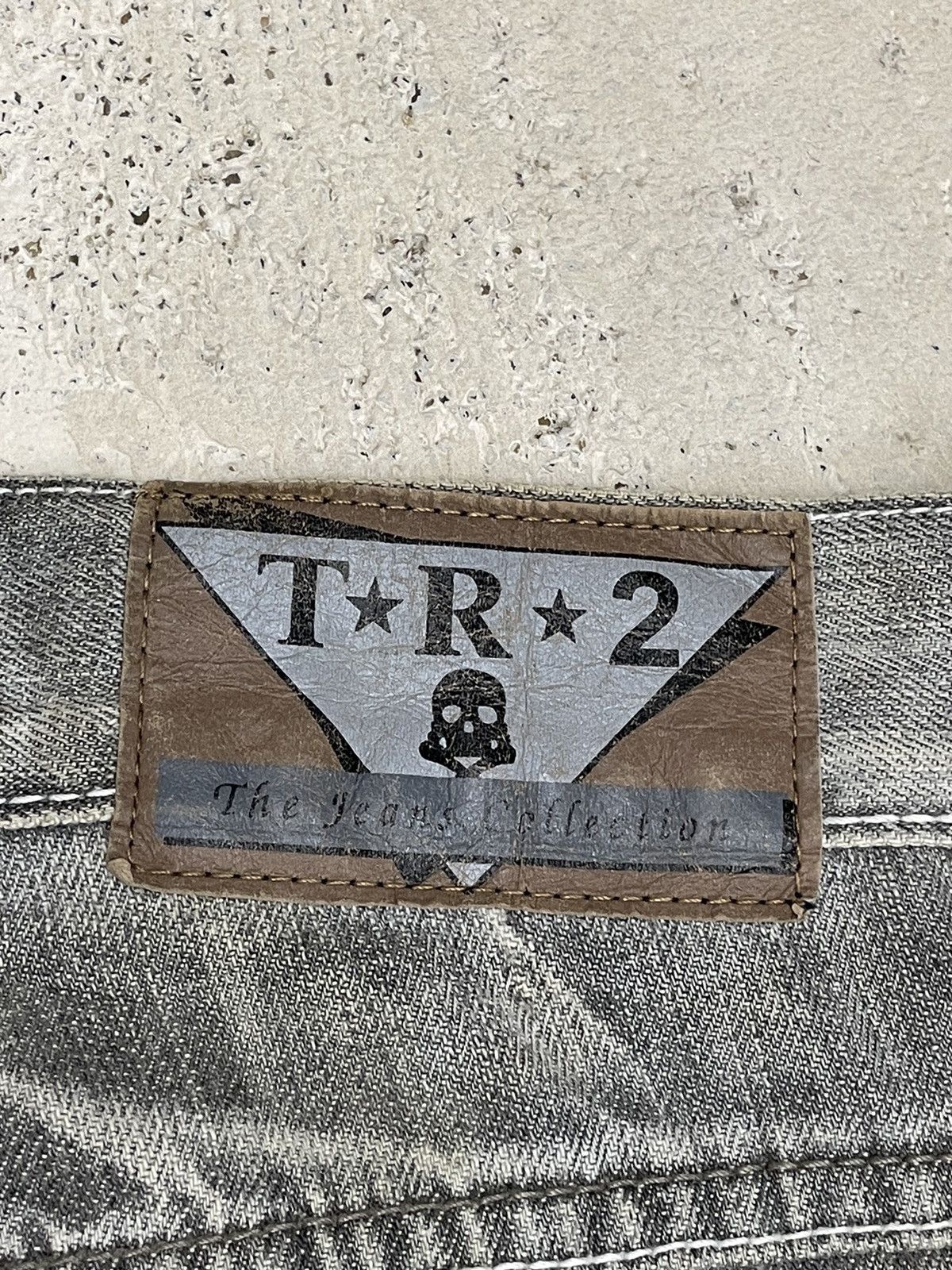 Japanese Brand TR2 Grey Bleach Whisker Semantic Design Denim Size US 30 / EU 46 - 23 Thumbnail
