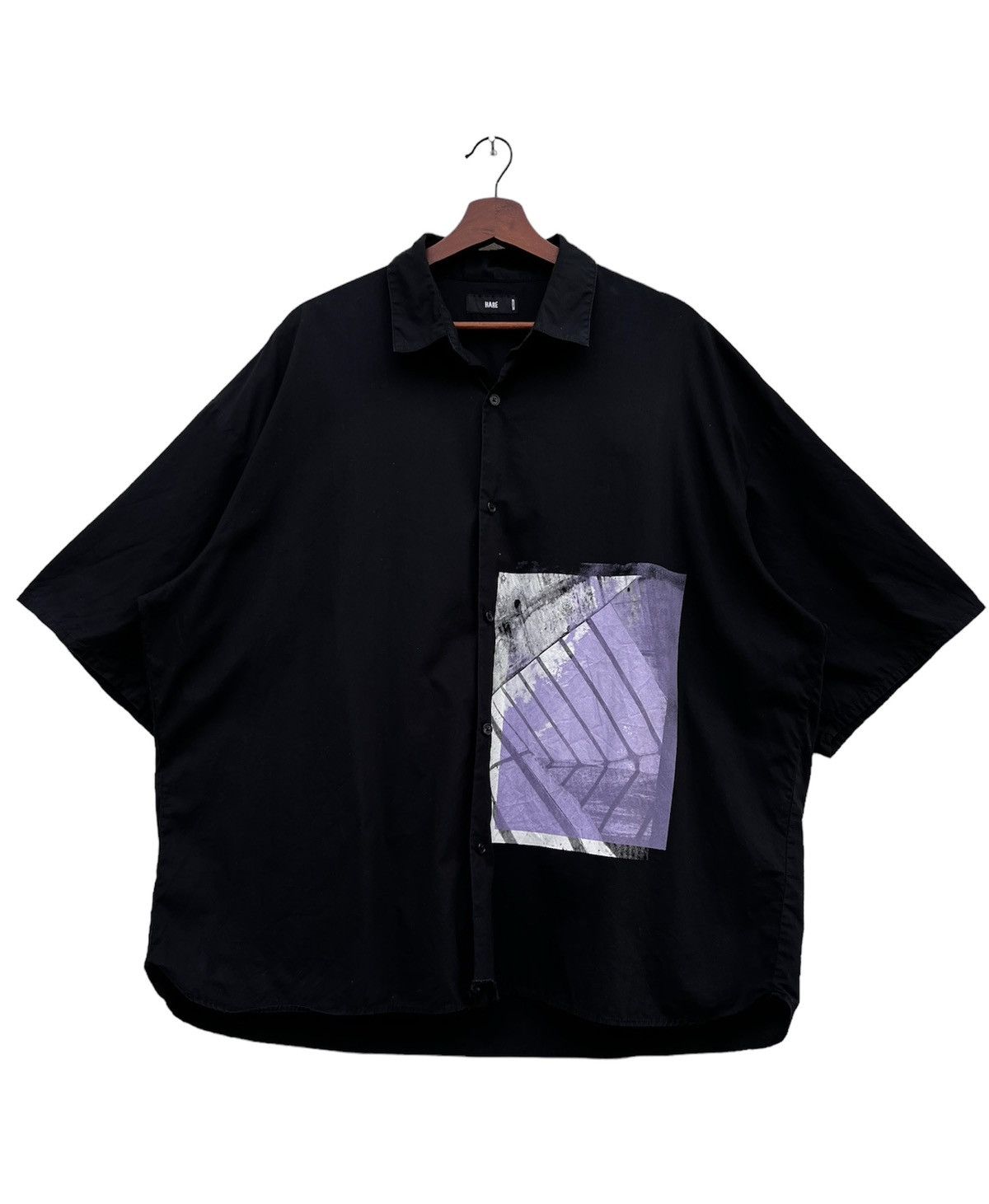 image of Art Shirt Button Up By Hare in Black, Men's (Size 2XL)