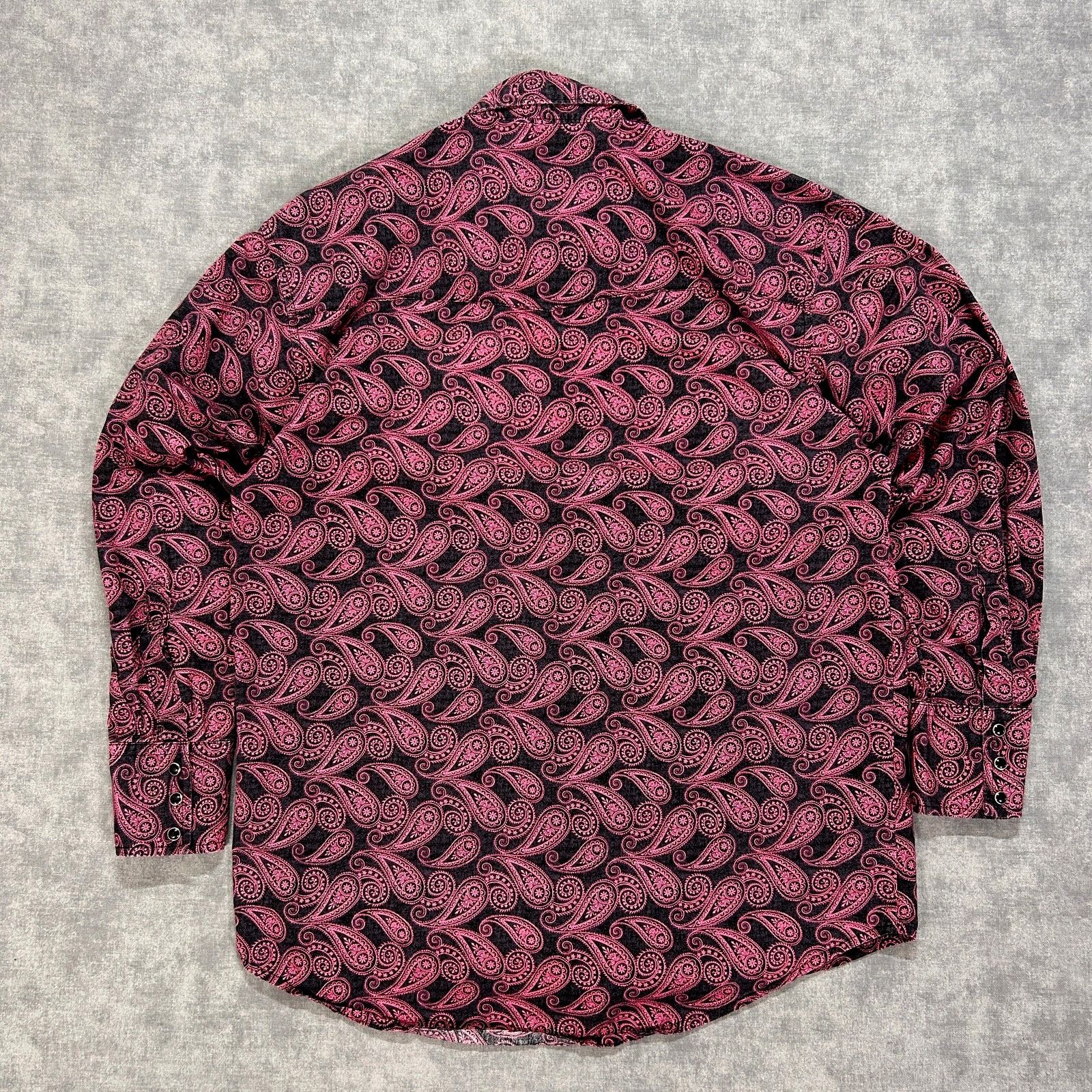 Wrangler Wrangler Paisley Breast Cancer Awareness pearl snap mens M Size US M / EU 48-50 / 2 - 2 Thumbnail
