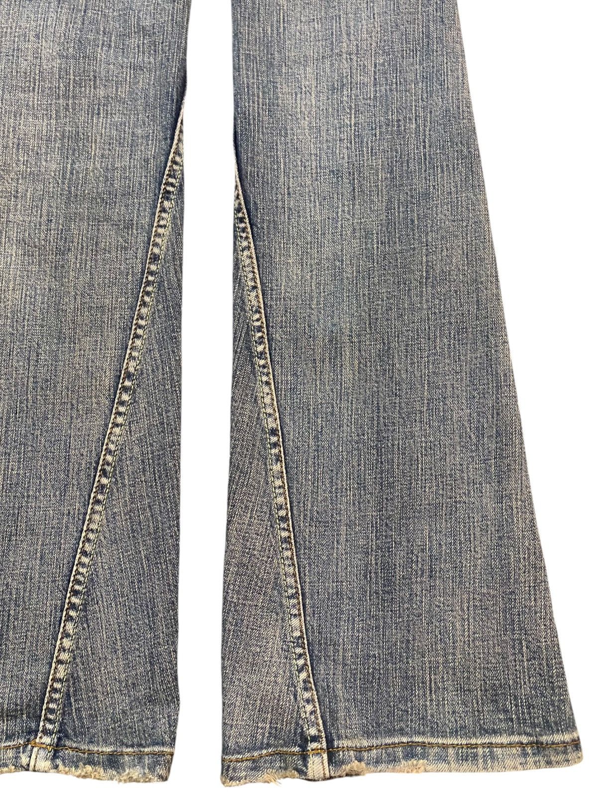 Japanese Brand Vintage Japanese Brand Zazie Mud Wash Distressed Flare Jeans Size 29" - 16 Thumbnail