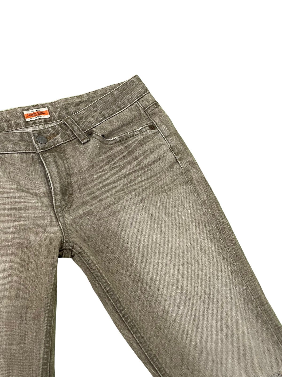 Japanese Brand Flare Jeans Sweet Camel Distress Low Rise Boot Cut 7🟦5 Size US 29 - 9 Thumbnail